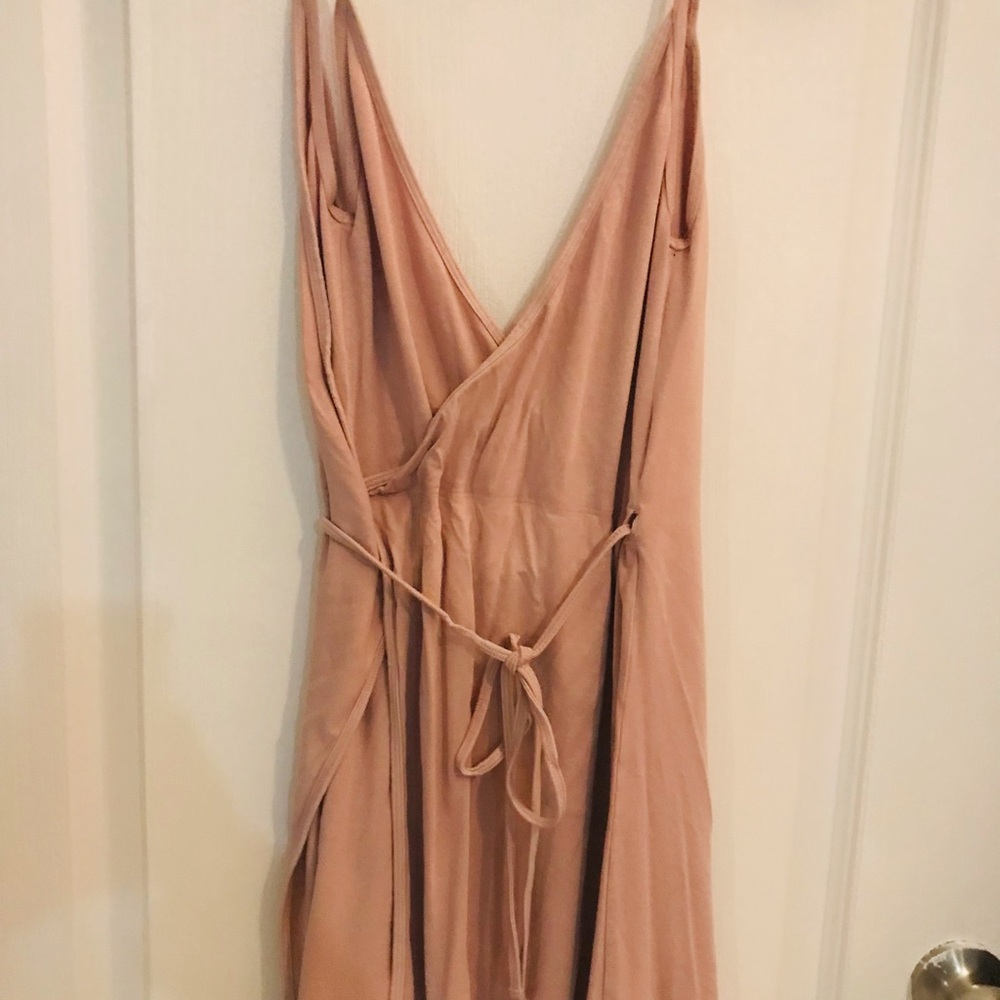 Blush Pink Wrap Dress